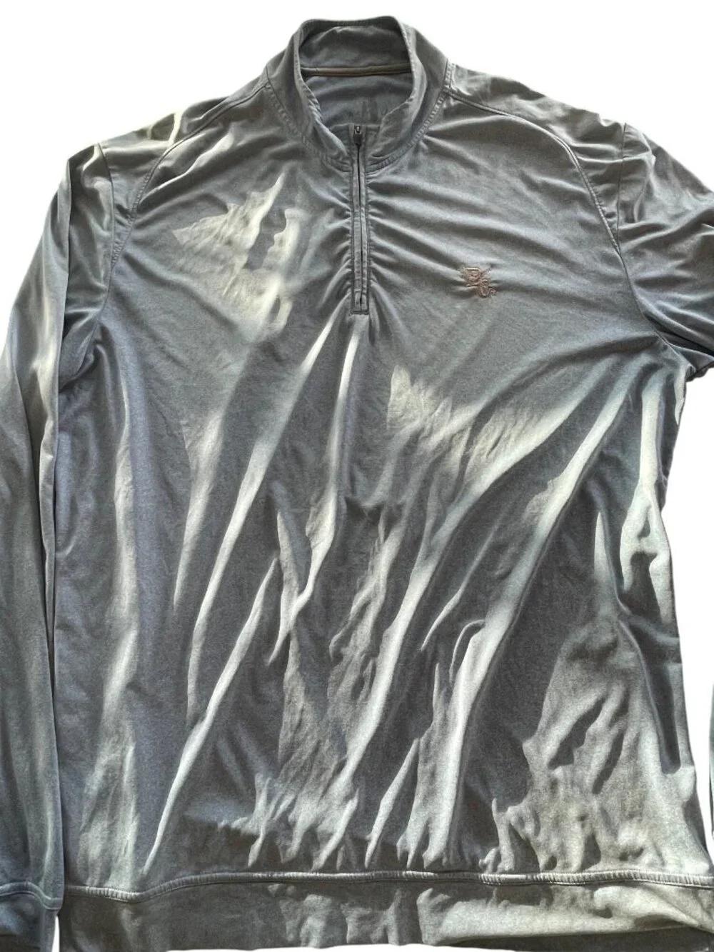 Johnnie O Flex Performance Stretch 1/4 Zip Large Mens Grey Golf Active Pullover